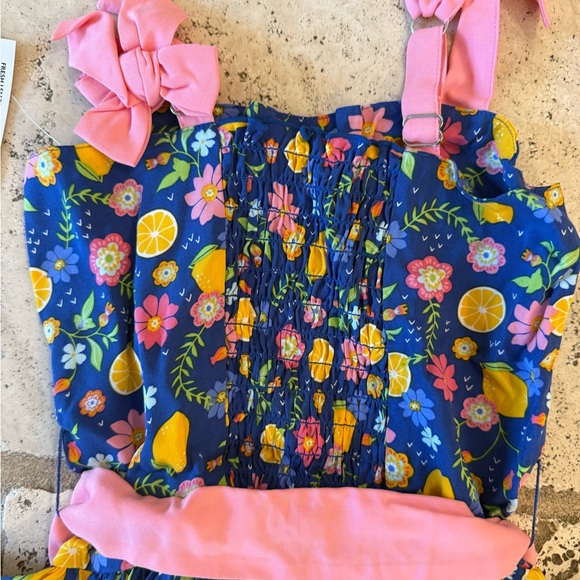 American Girl Fresh Lemons Market Dress For Your Little Girl Size 6 NEW Floral - Picture 8 of 9
